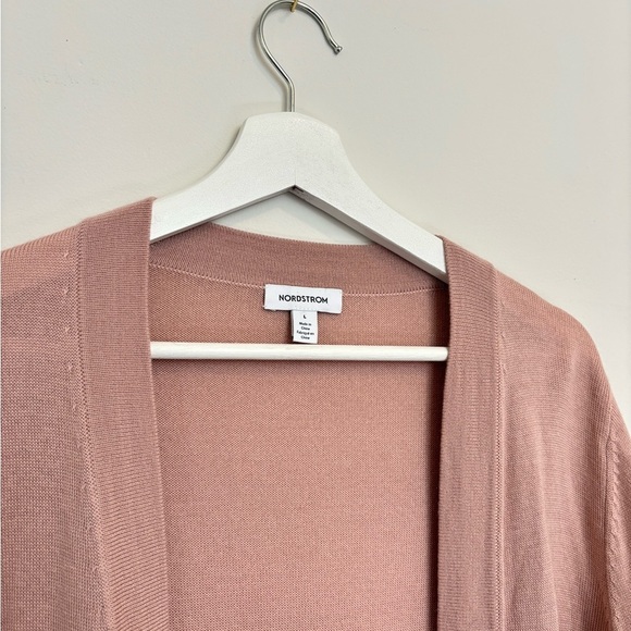 Nordstrom Merino Wool Open Cardigan - Picture 2 of 5
